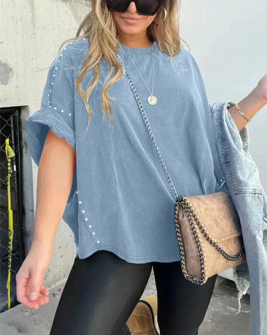 Kelly | Oversized T-shirt met klinknagels