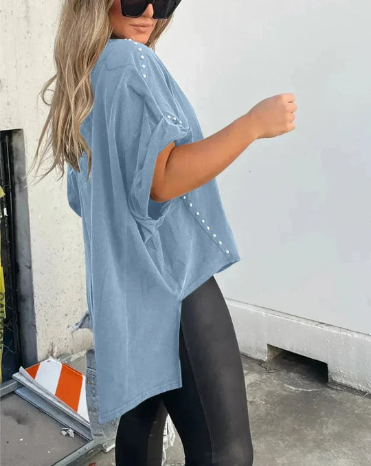 Kelly | Oversized T-shirt met klinknagels