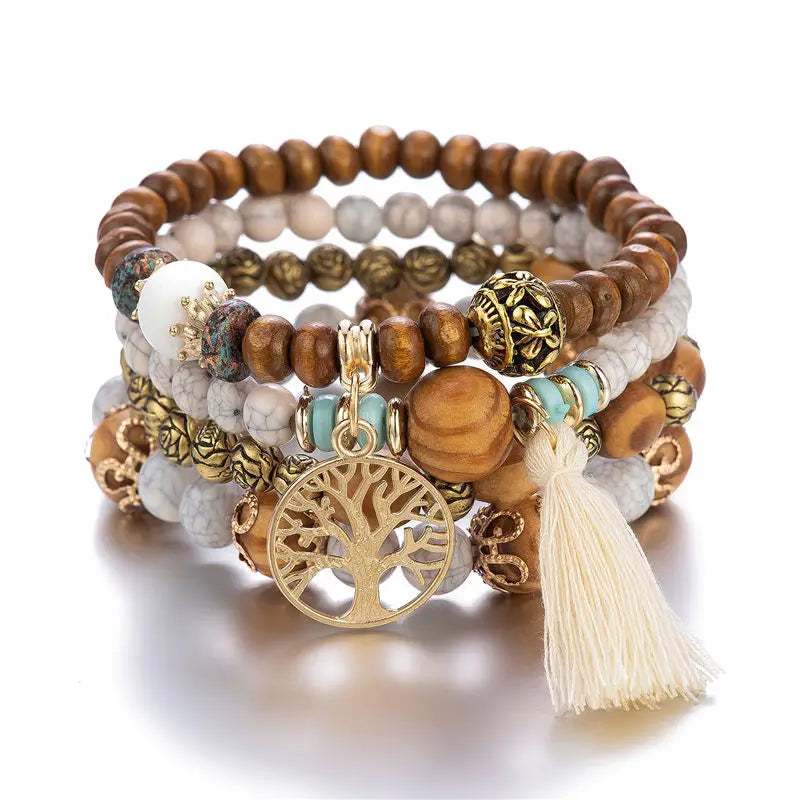 Indira | Boho-armbandenset