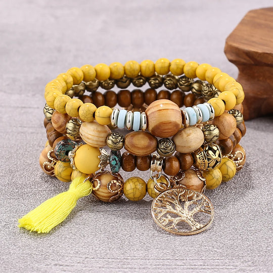 Indira | Boho-armbandenset