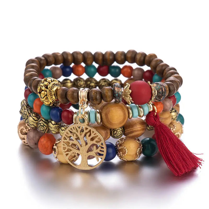 Indira | Boho-armbandenset