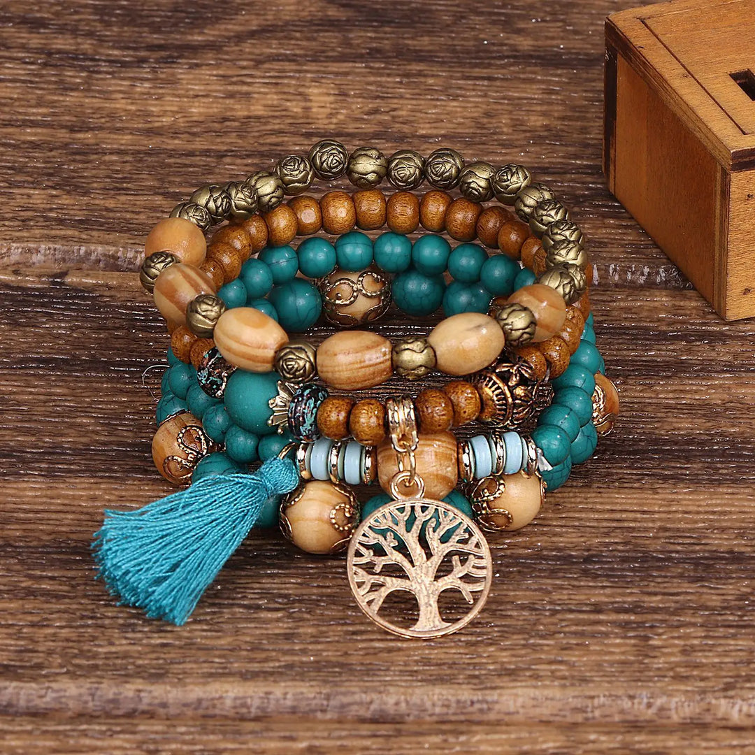 Indira | Boho-armbandenset