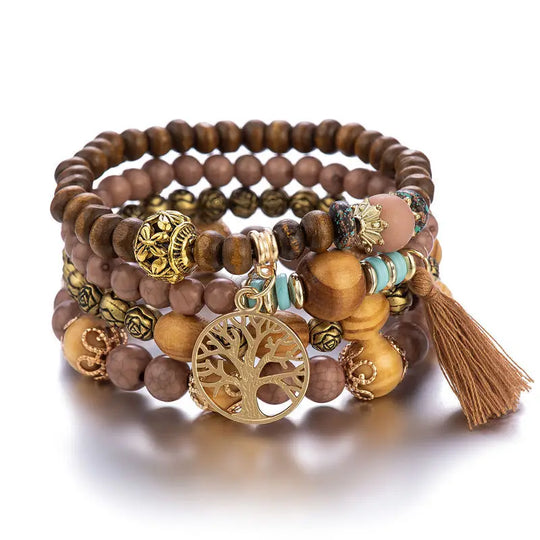 Indira | Boho-armbandenset